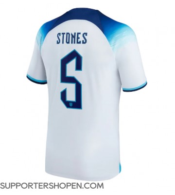England John Stones #5 Hemma Matchtröja VM 2022 Kortärmad
